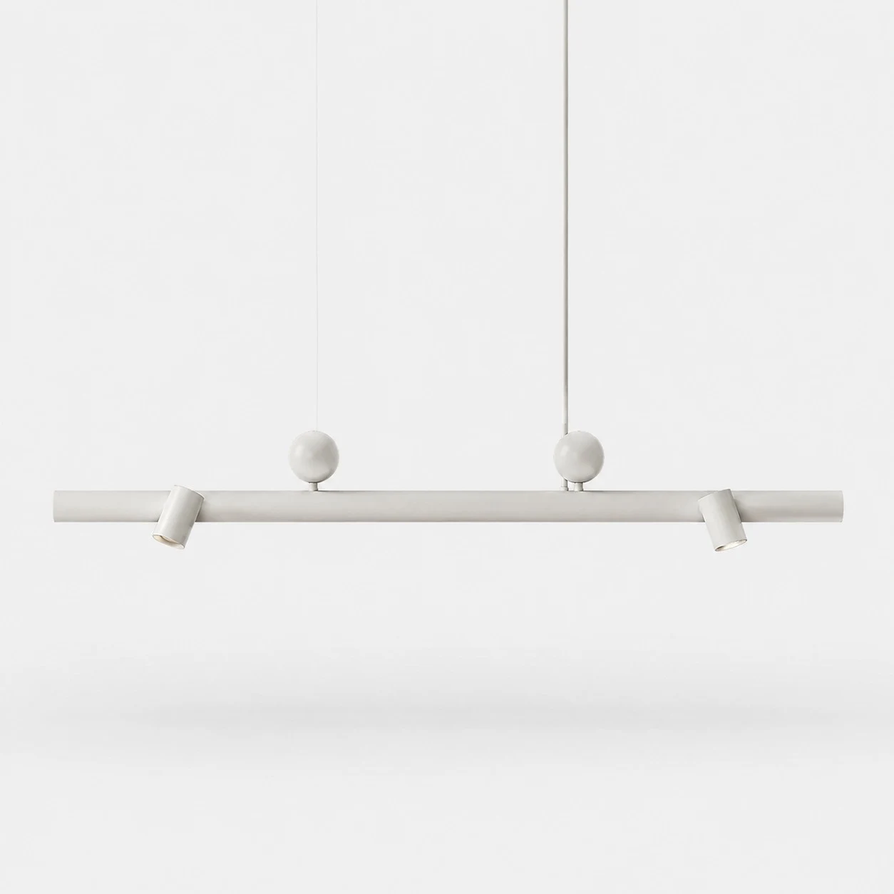 white double beam pendant light