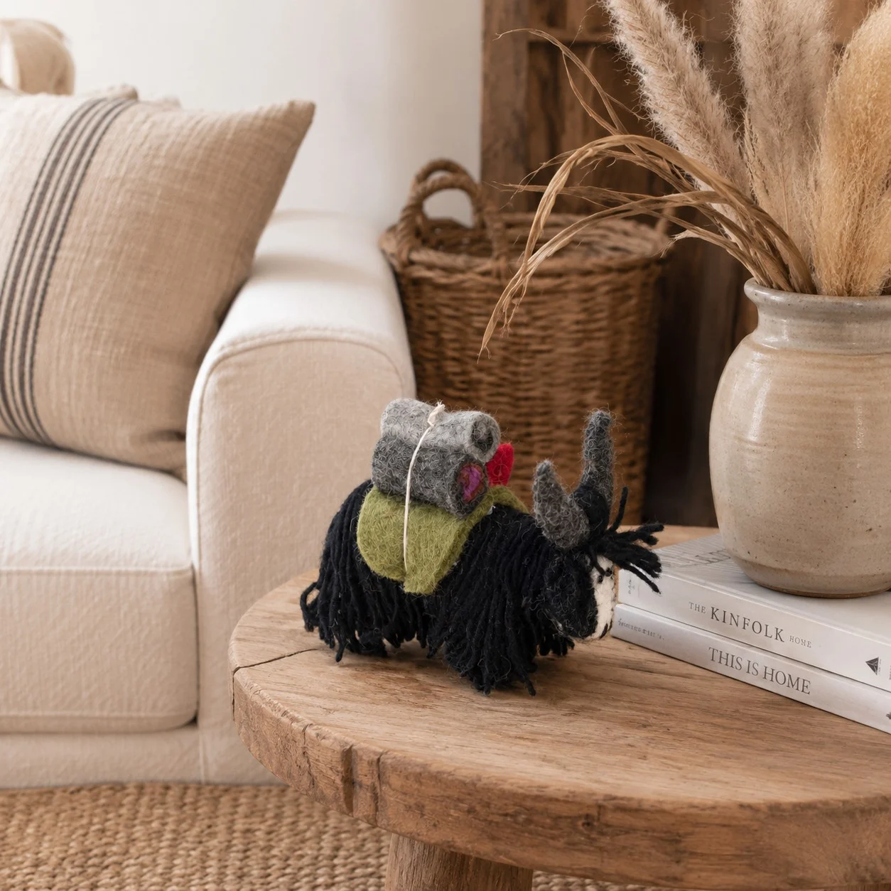 Handmade Nepal Wool Felt Yak Ornament