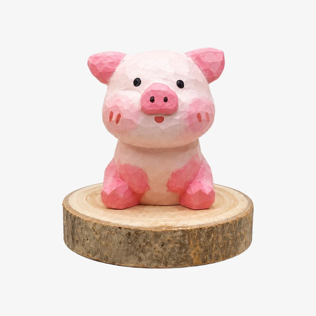 Hand-Carved Wooden Animal Figurines