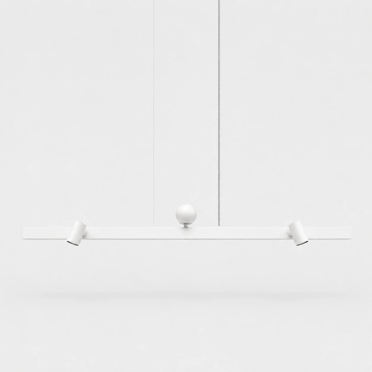 white single beam pendant light