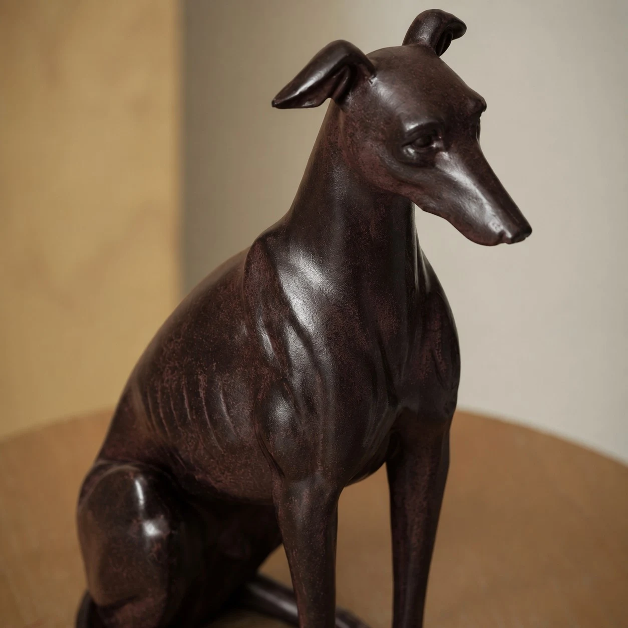 Greyhound Resin Dog Sculpture Decor finish detail
