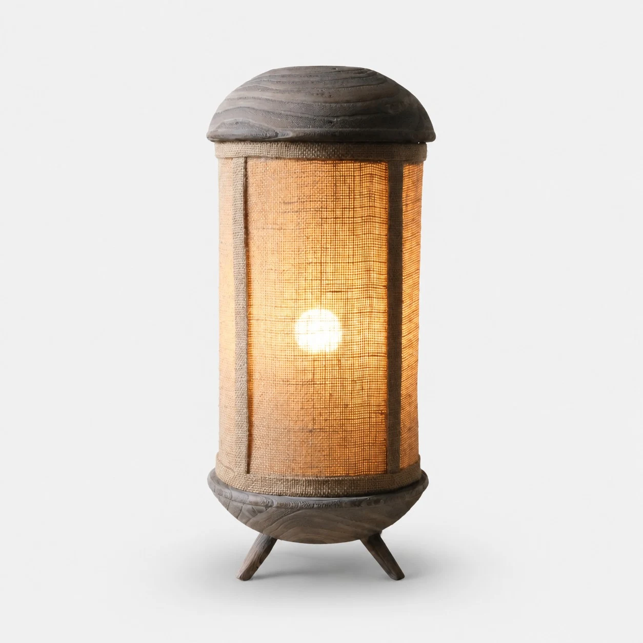 Gray Pressed Pleat table lamp