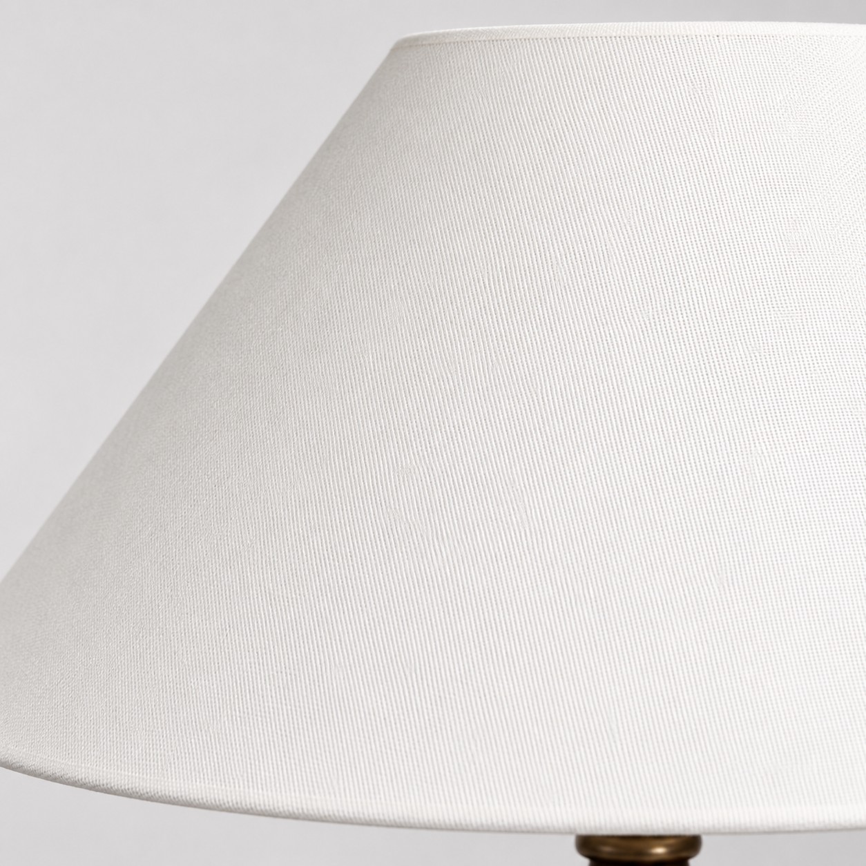 Close view of white fabric shade texture
