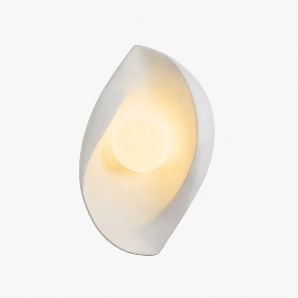 White wall sconce finish