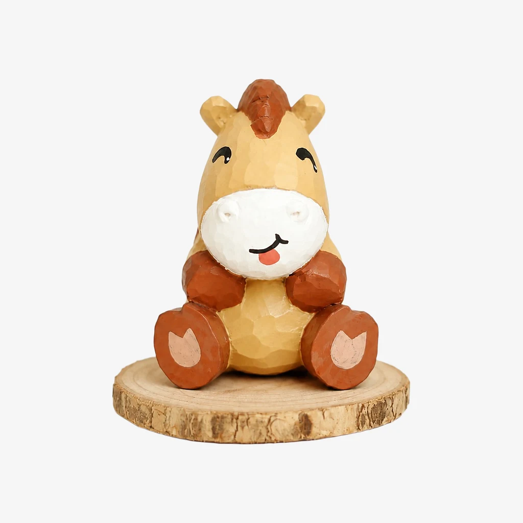 Hand-Carved Wooden Animal Figurines