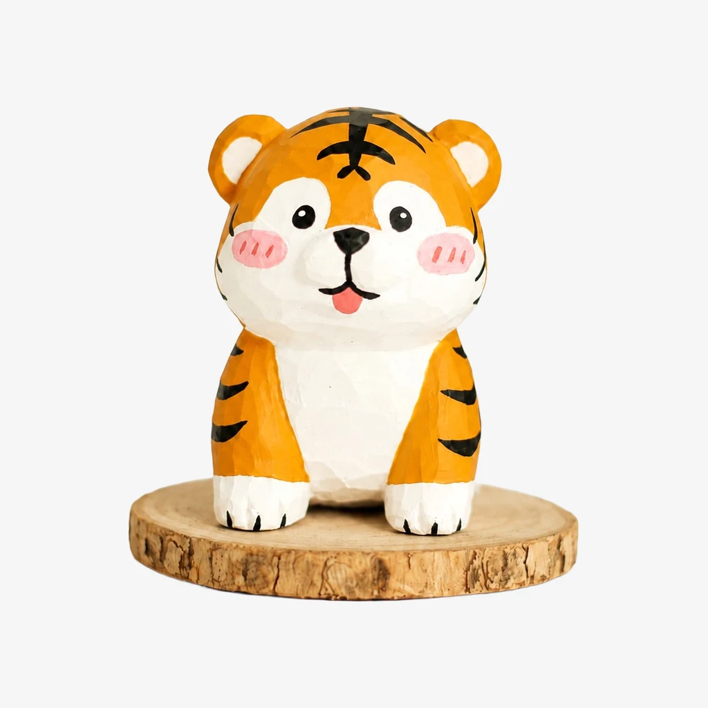Hand-Carved Wooden Animal Figurines