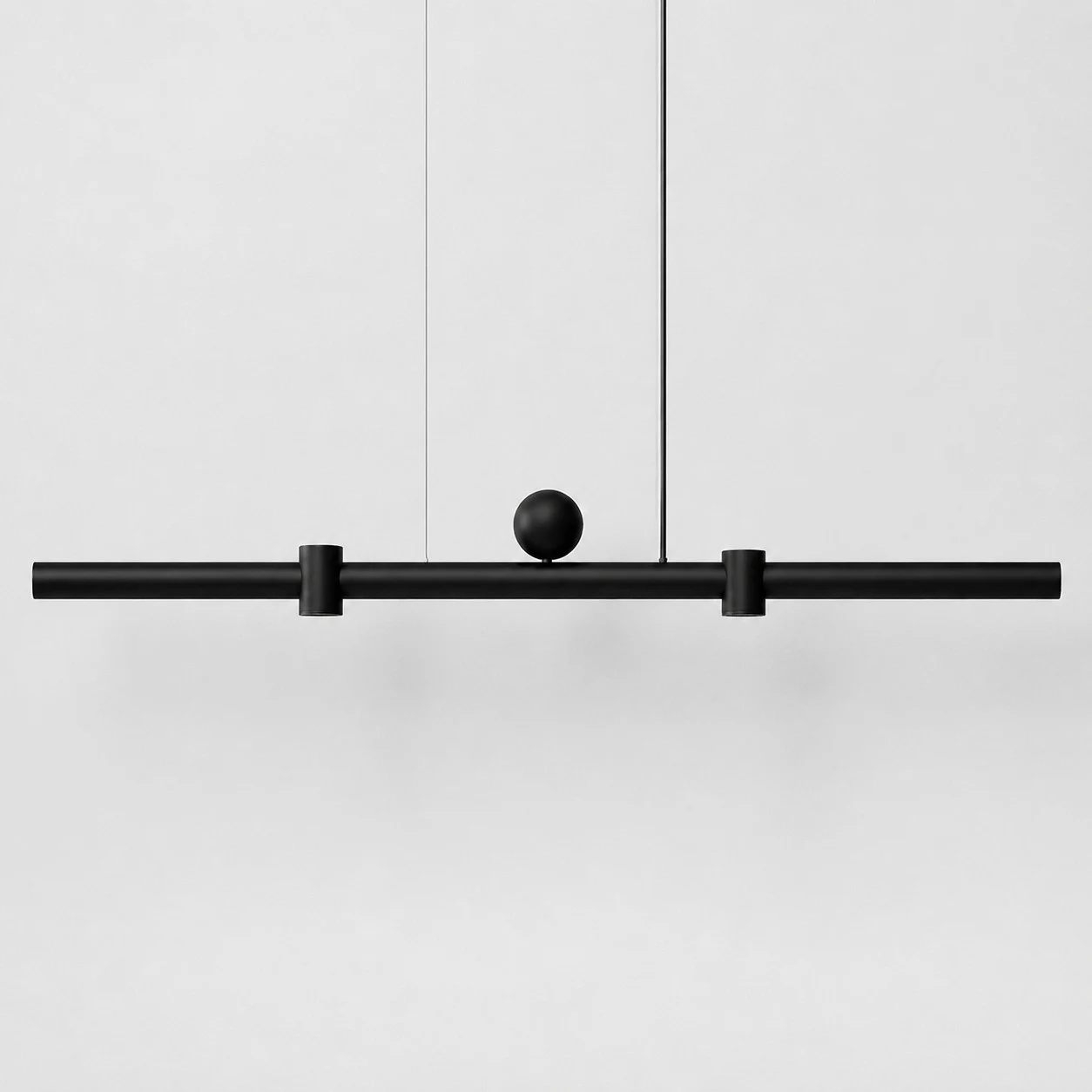 black single beam pendant light