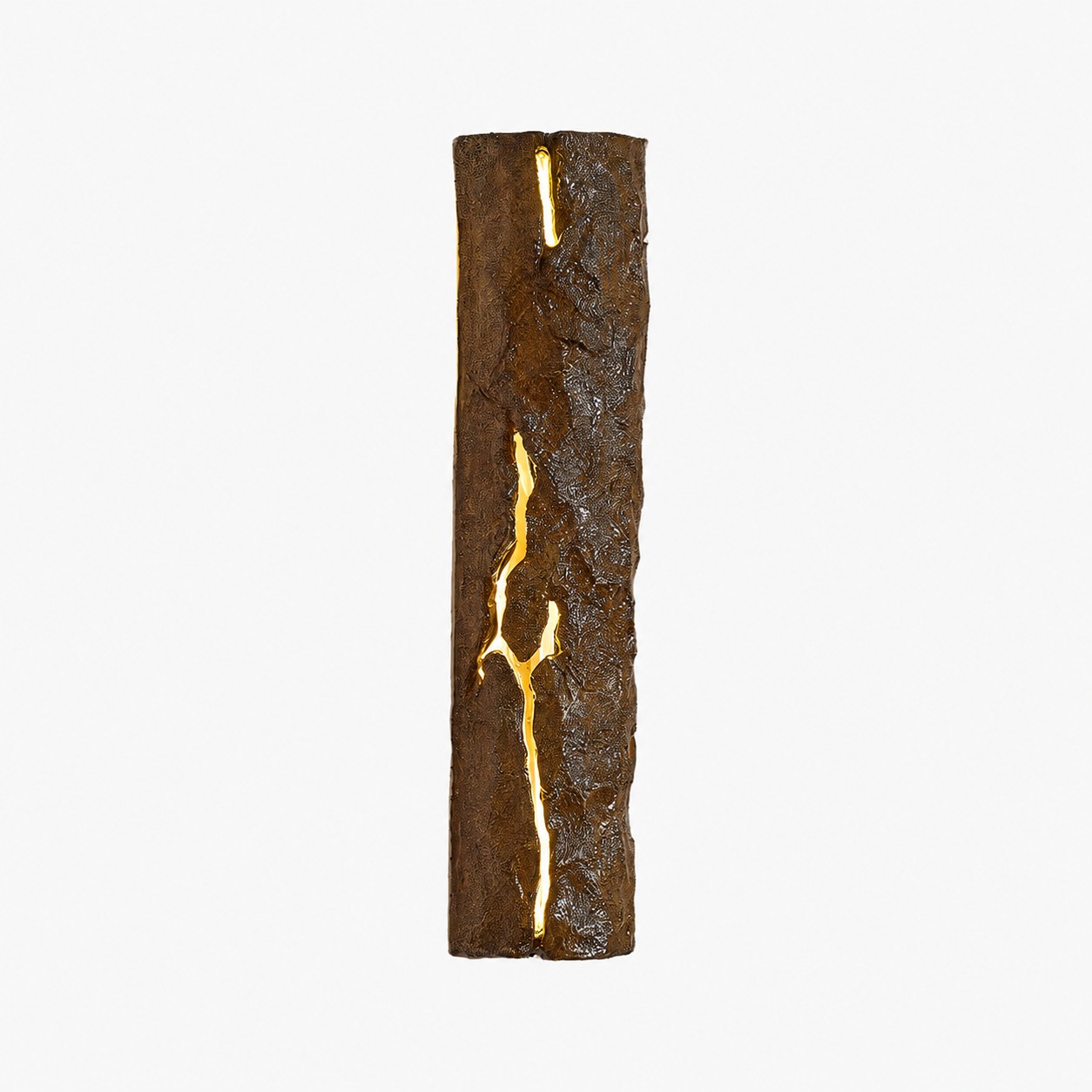 Wood brown resin crack wall light SKU image