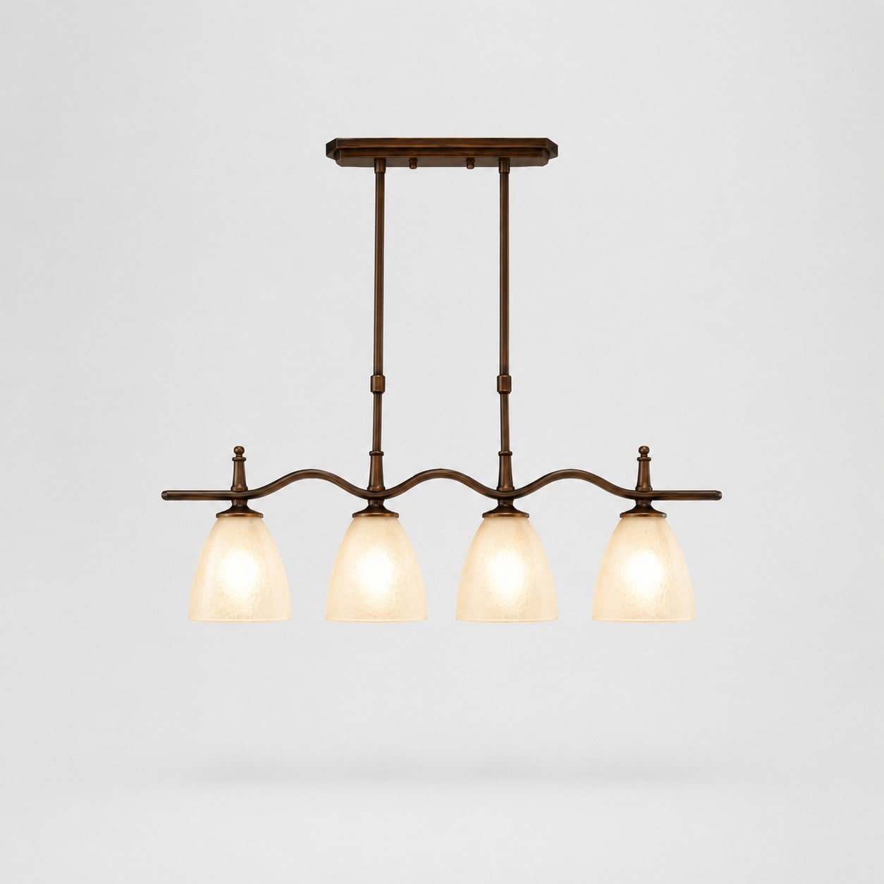 4-Arm Glass Pendant Fixture