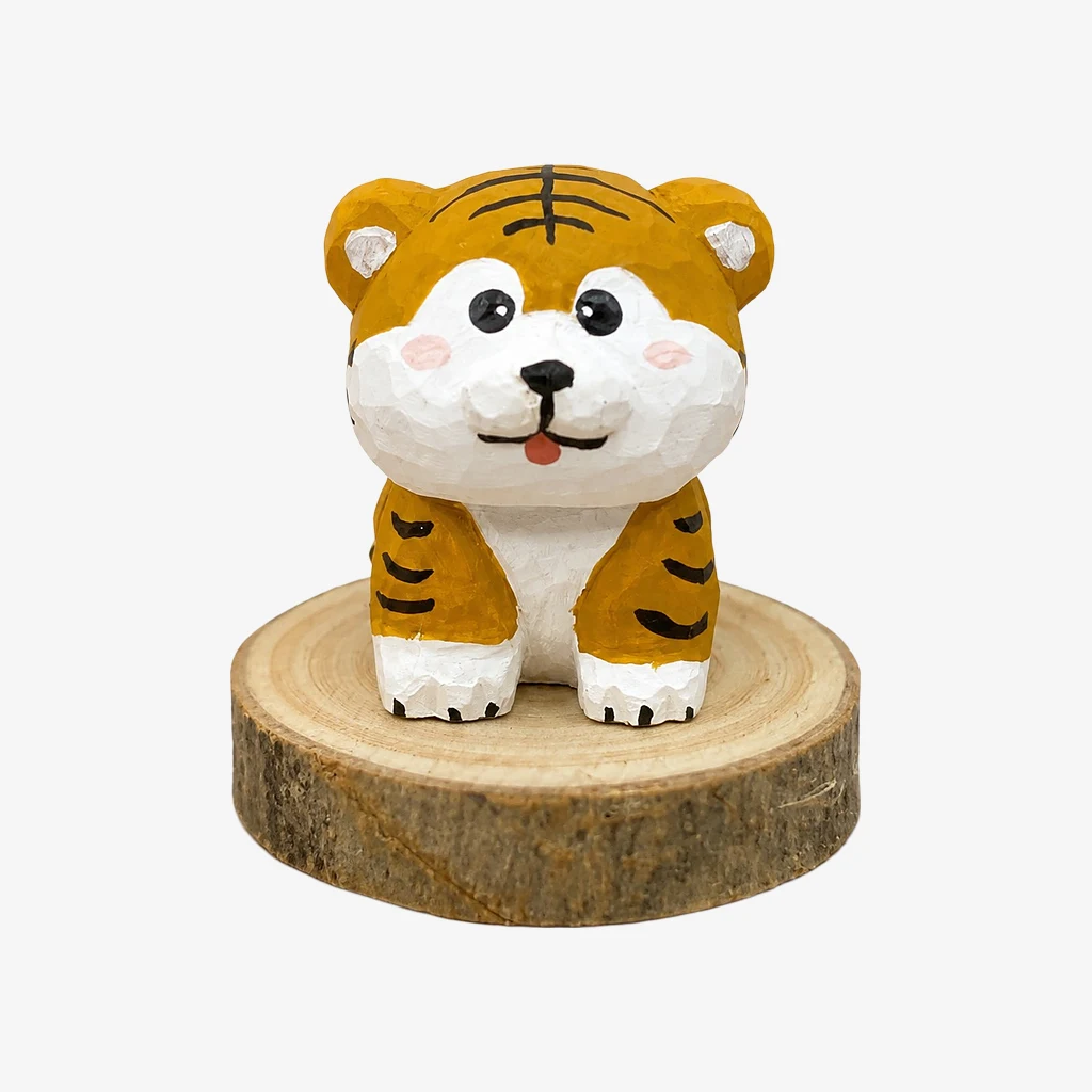 Hand-Carved Wooden Animal Figurines