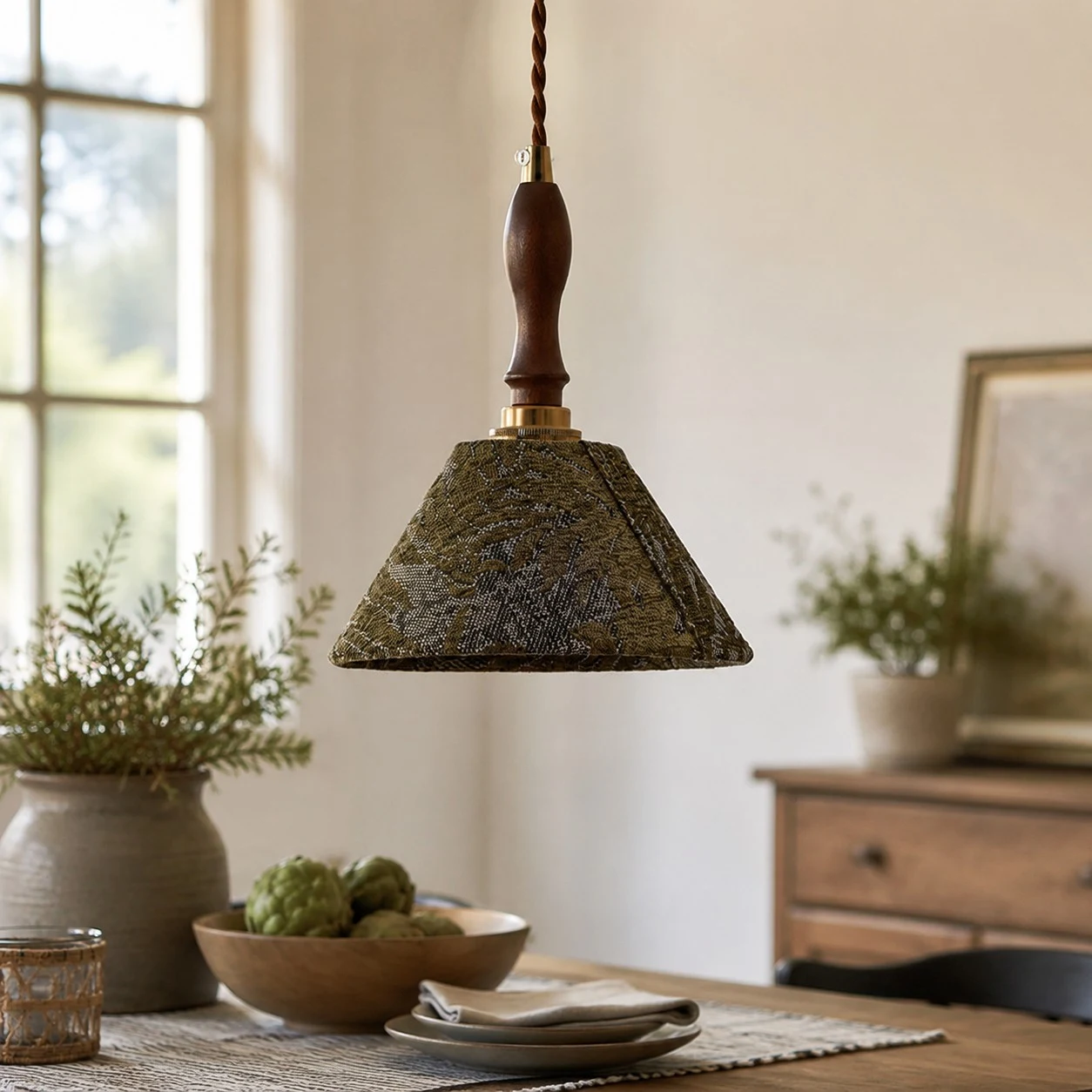A small pendant for calm, layered rooms.
