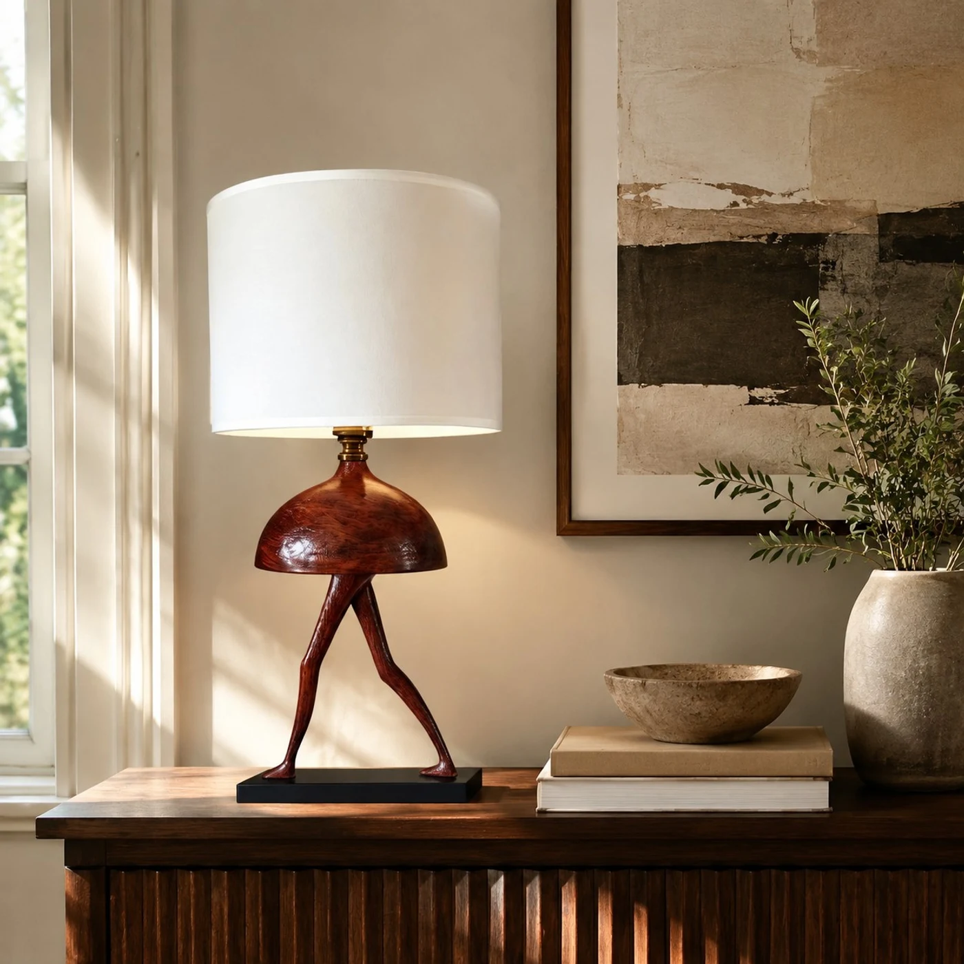 A compact lamp with furniture-level personality