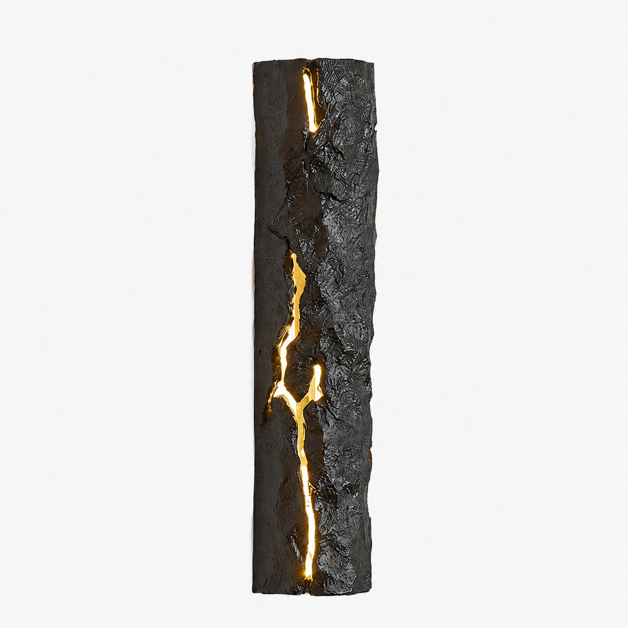 Charcoal black resin crack wall light SKU image