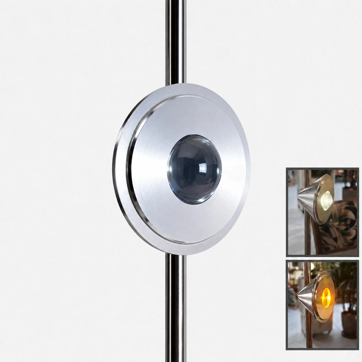Round projection lens detail