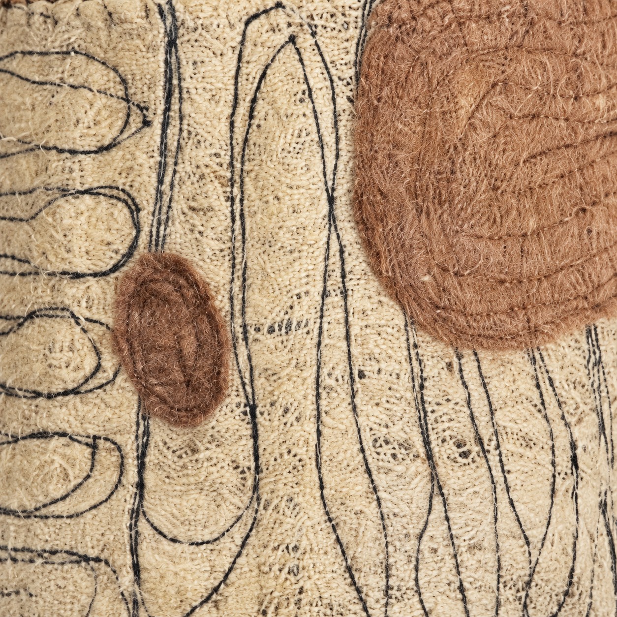 Natural loofah fiber texture detail