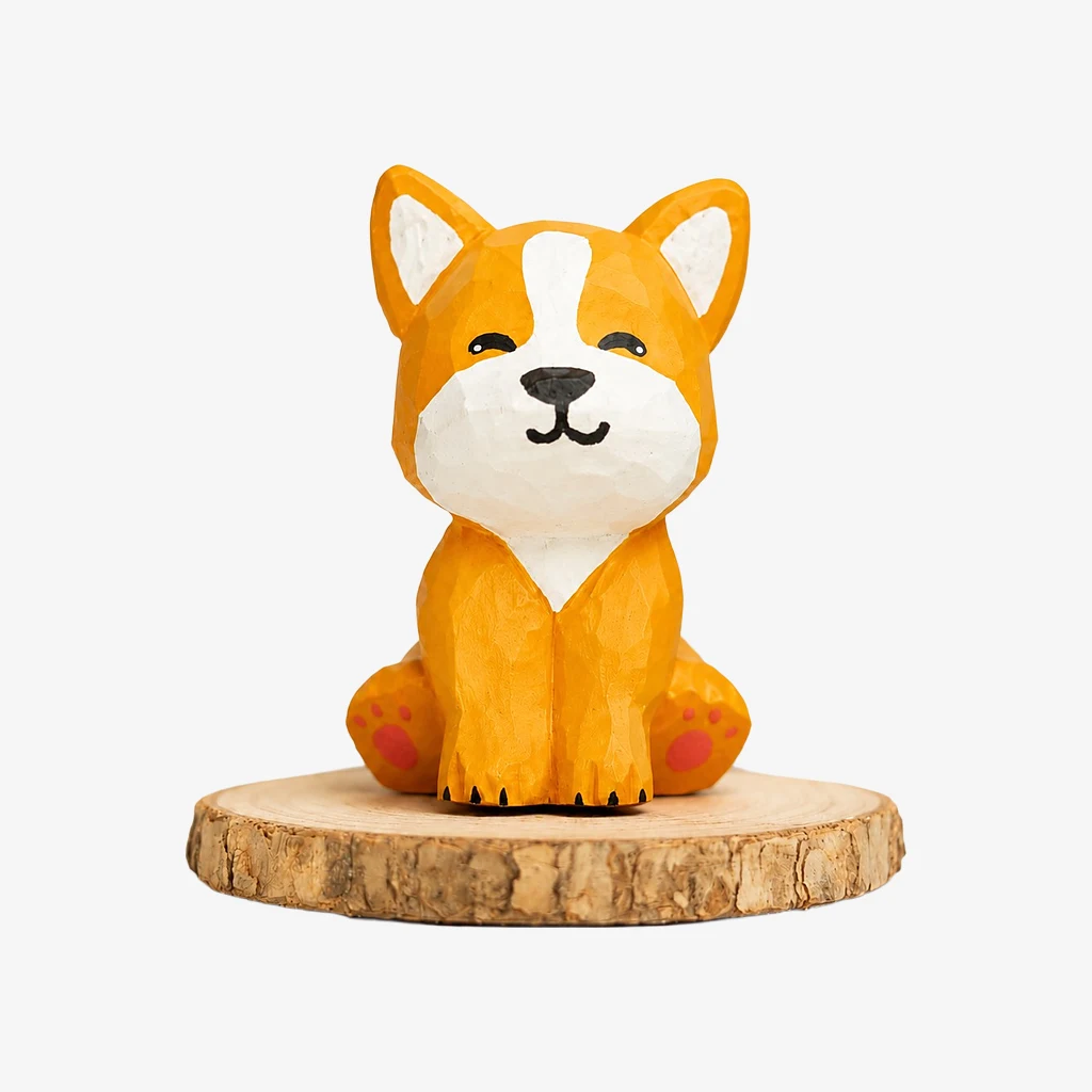 Hand-Carved Wooden Animal Figurines