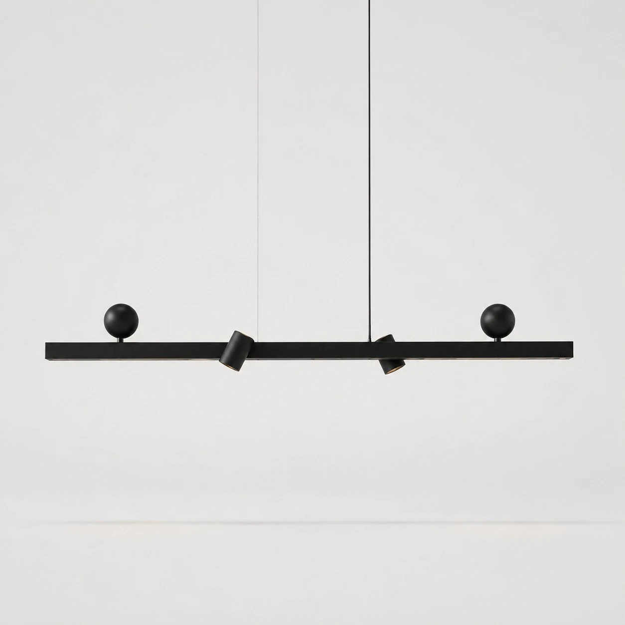black double beam pendant light