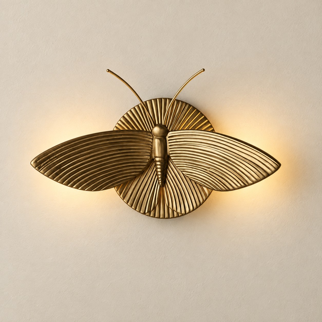 Marlow moth wall sconce in Maize
