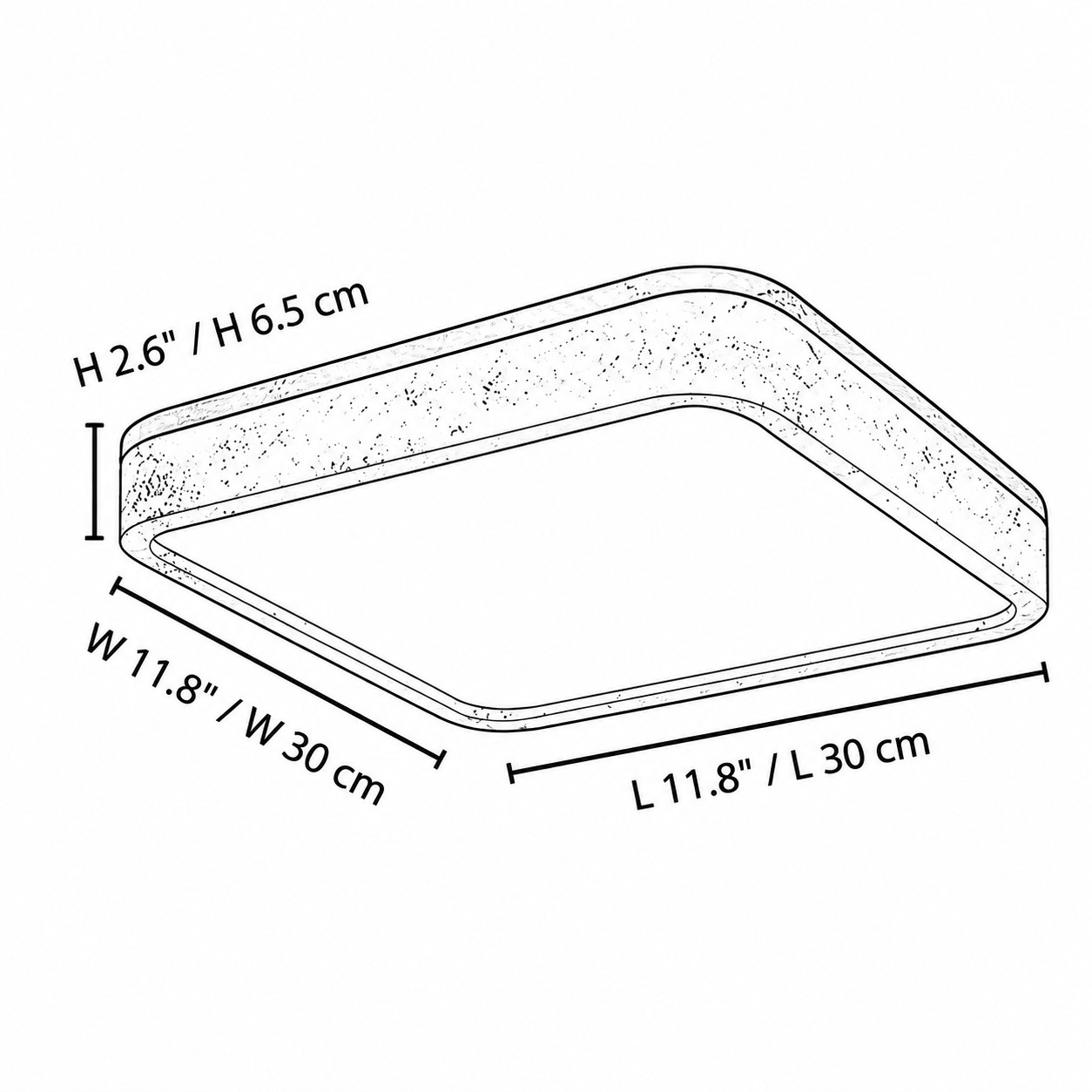 Dimension drawing for Square · 11.8