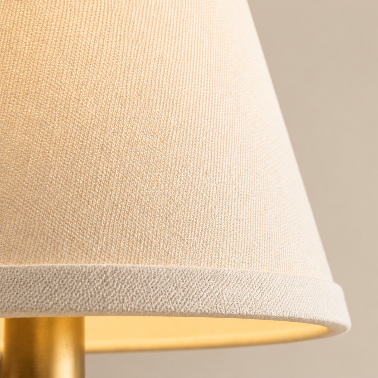 Linen field on the Wren tapered fabric wall sconce