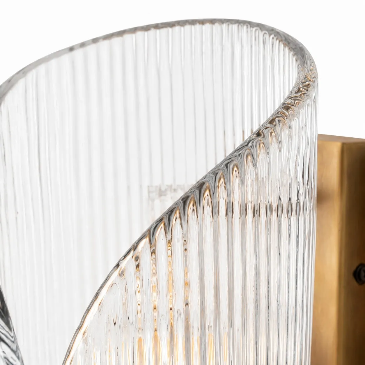 Vintage Ripple Glass Wall Sconce
