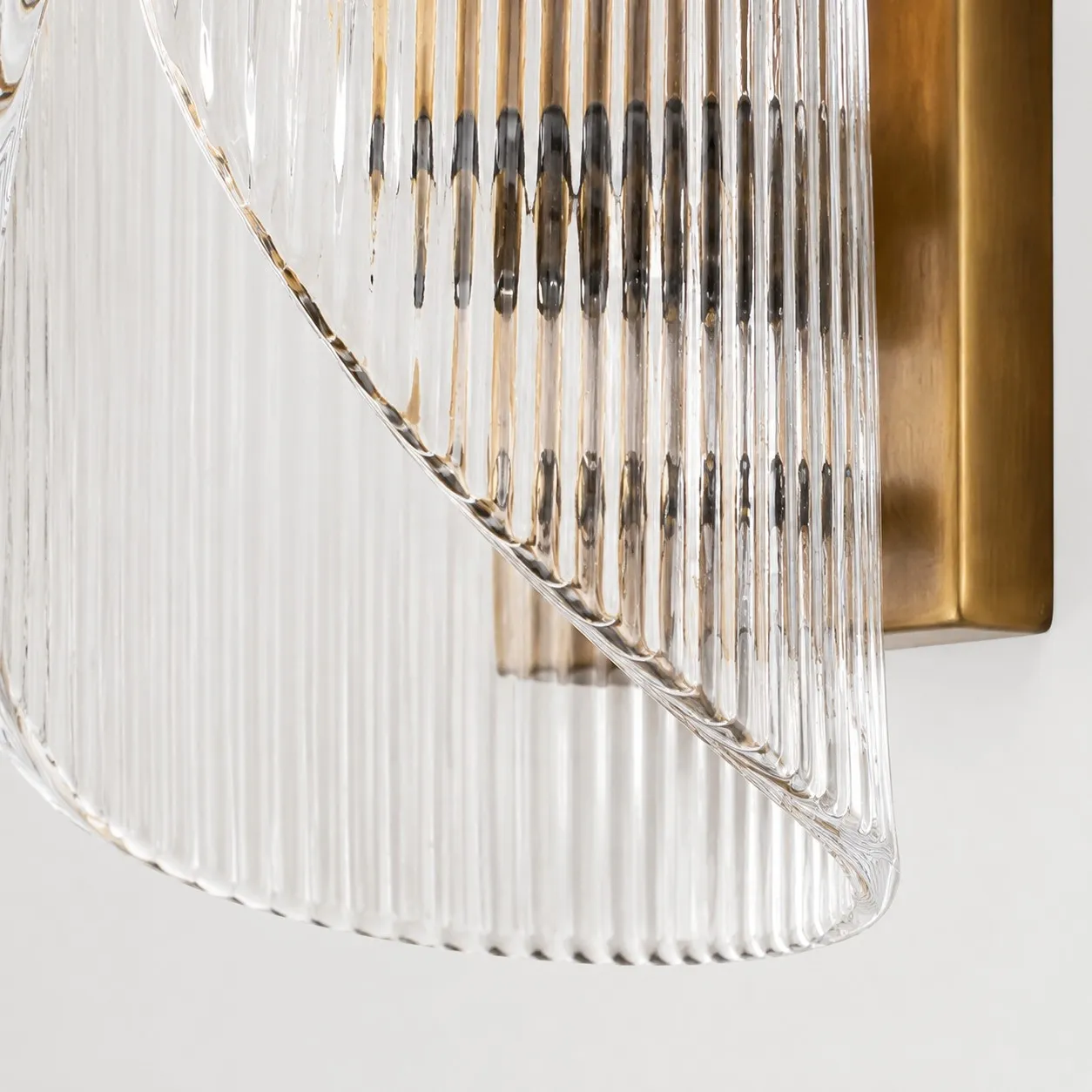 Vintage Ripple Glass Wall Sconce