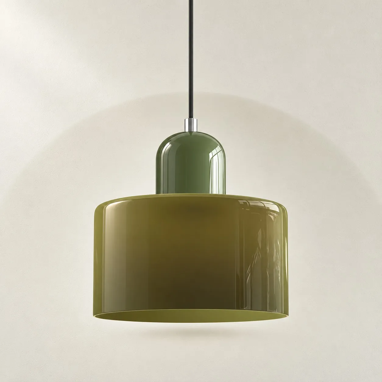 Green cap and Green glass shade