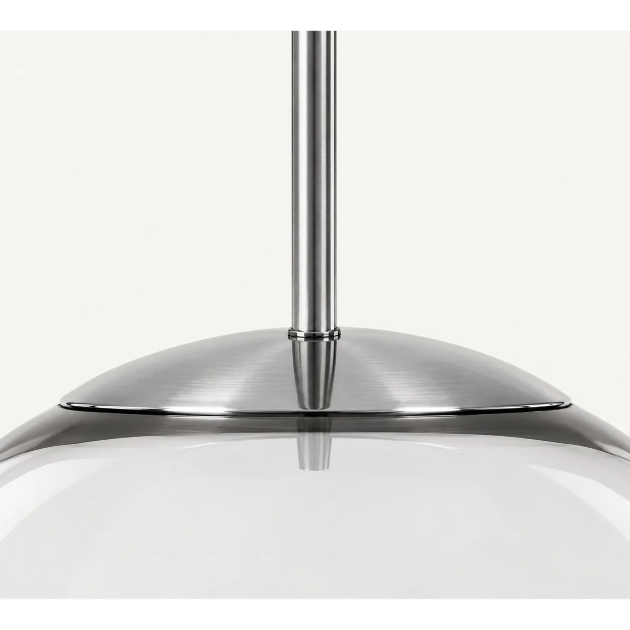 Brushed metal rod and cap on the Alec pendant